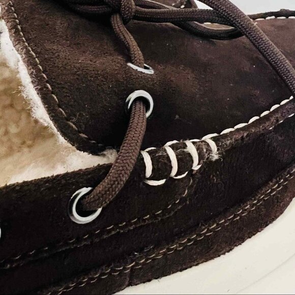 Cole Haan Men's GrandPro Rally Leather Brown Sneakers Size 9 Faux Shearling NWOB - Picture 8 of 11